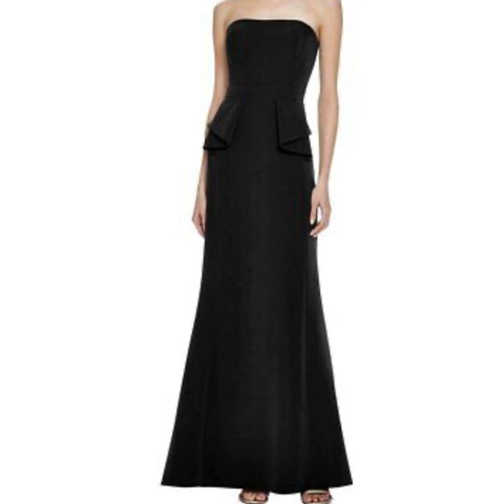 NWT Aidan Mattox Strapless Crepe Gown